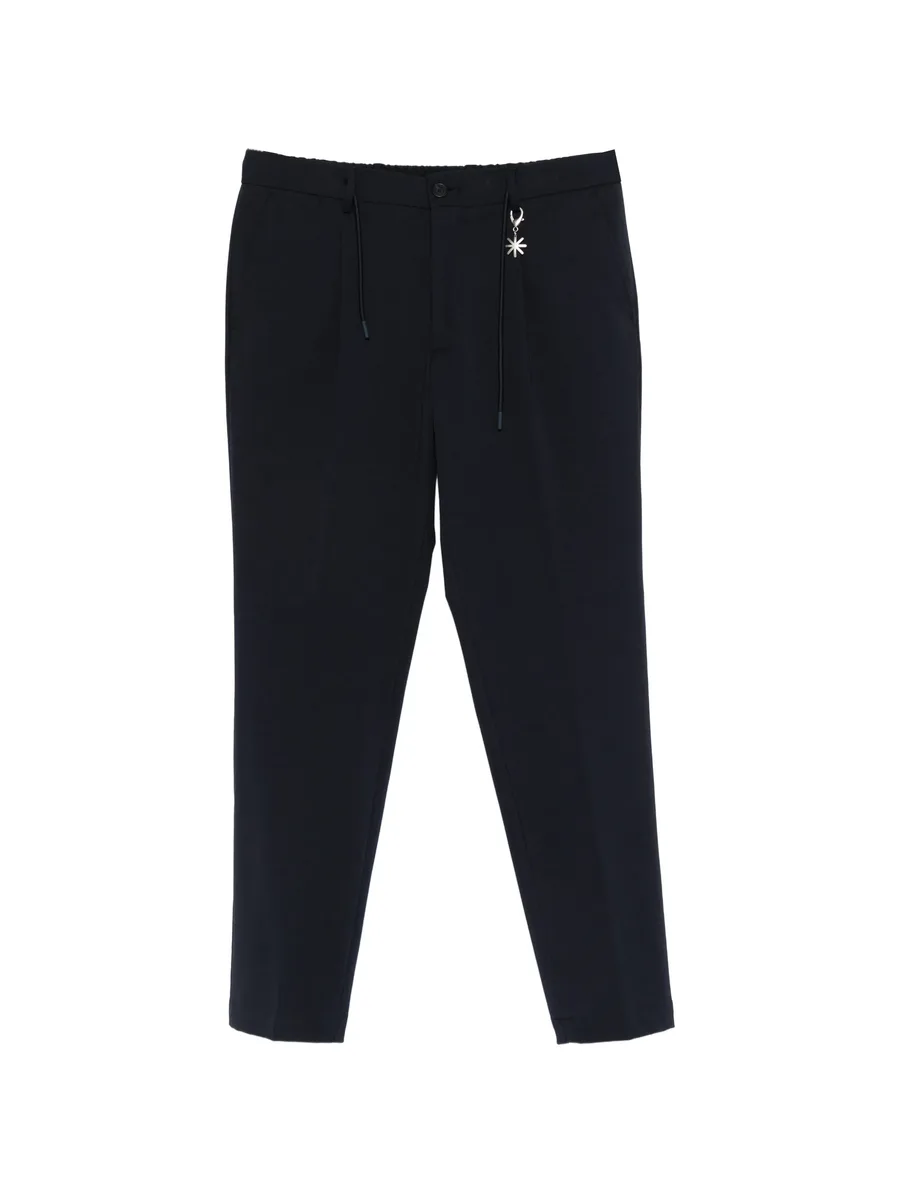 charm-detail drawstring trousers 1