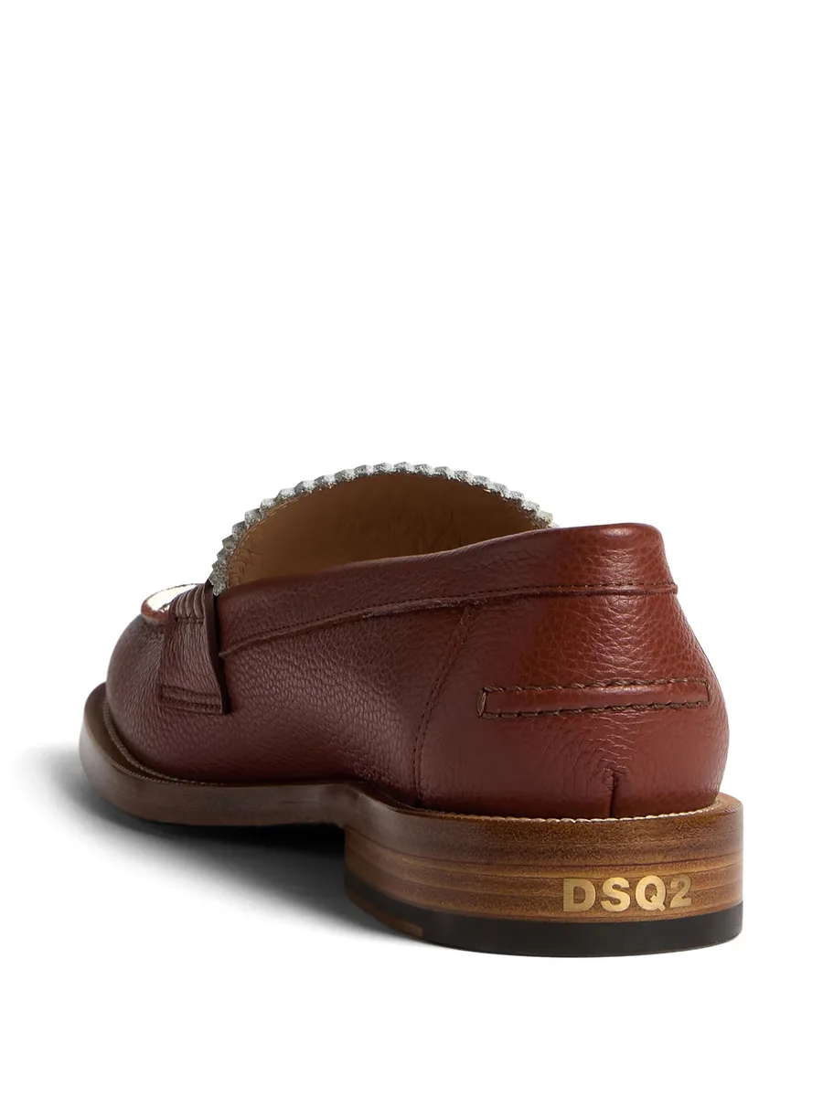 colour-block leather loafers 5