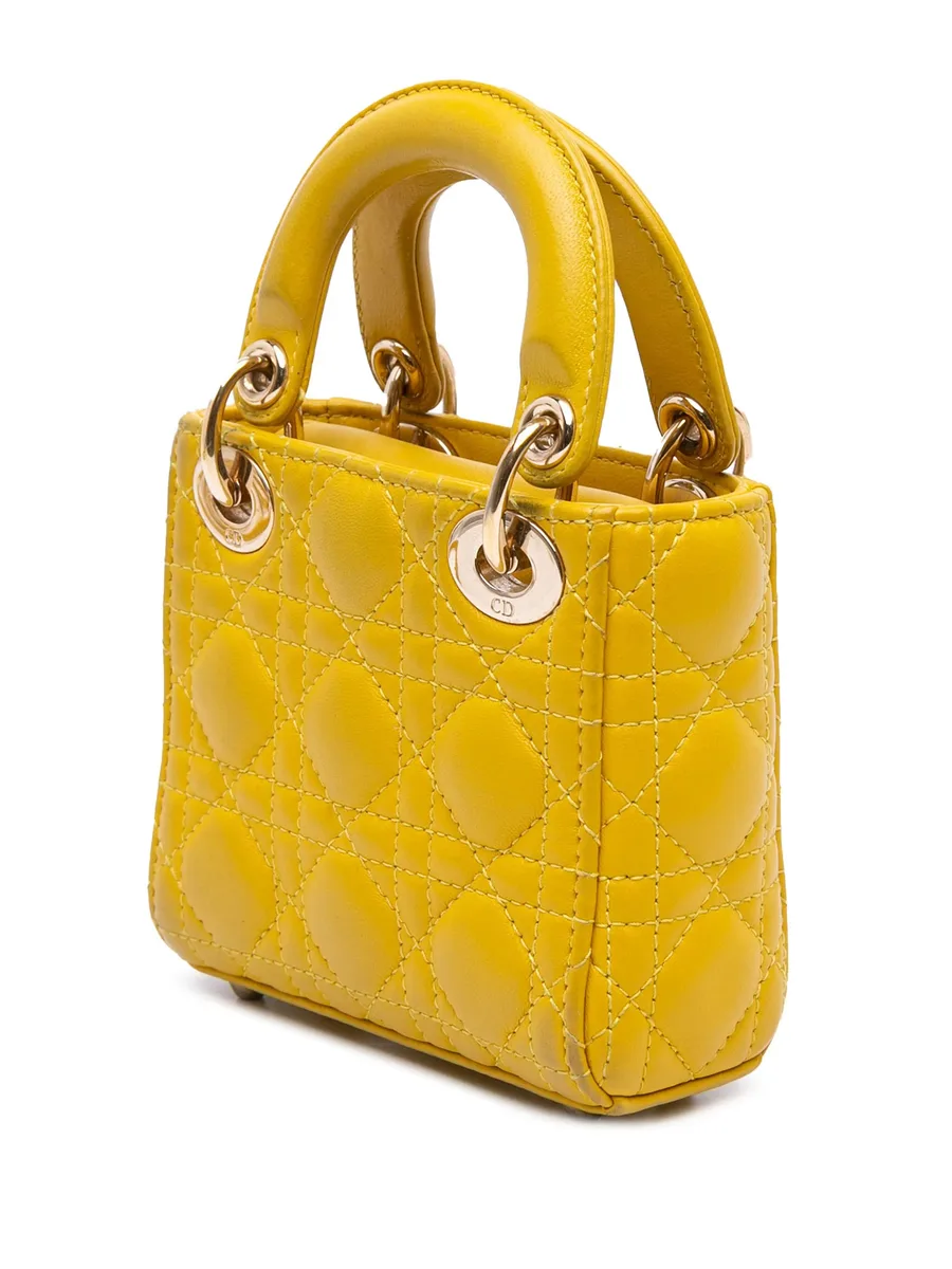 сумка-сэтчел Micro Lambskin Cannage Lady Dior (2021 год) 5