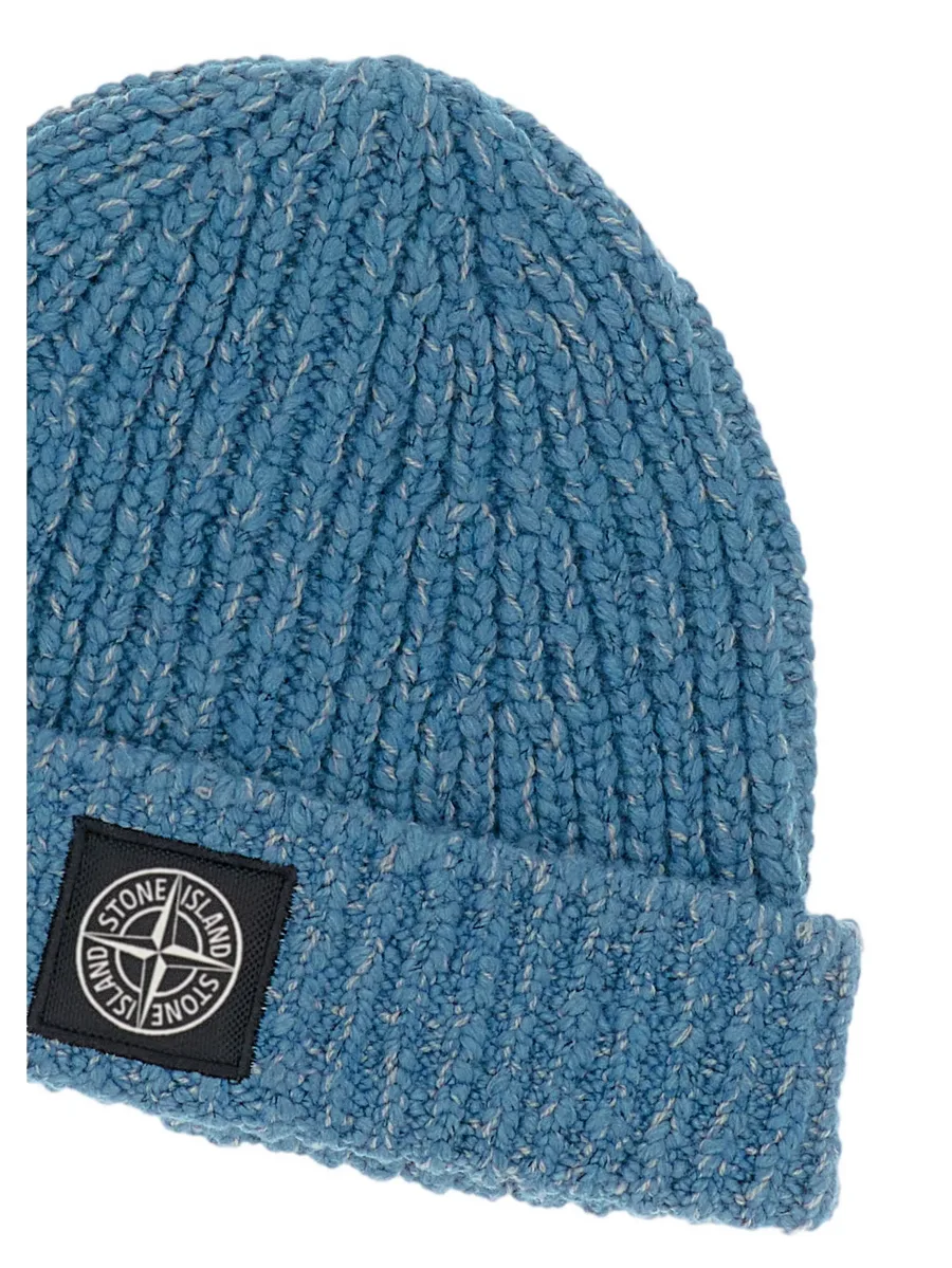 Compass-patch knit beanie 3