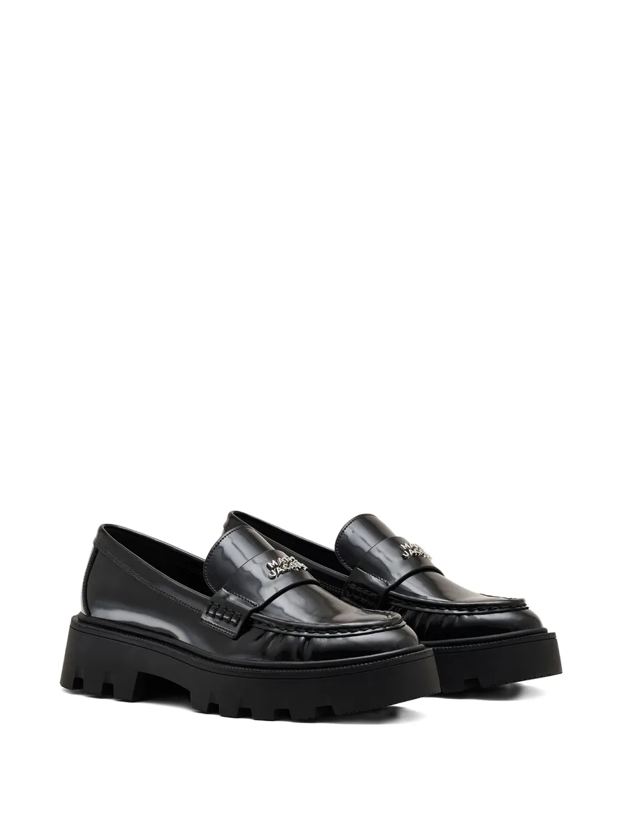 The Frankie logo-plaque platform loafers 4