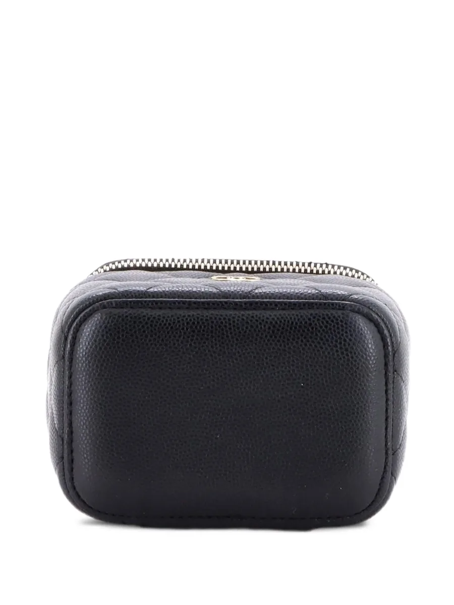 мини-сумка Classic Vanity Case with Chain Quilted Caviar Mini 7