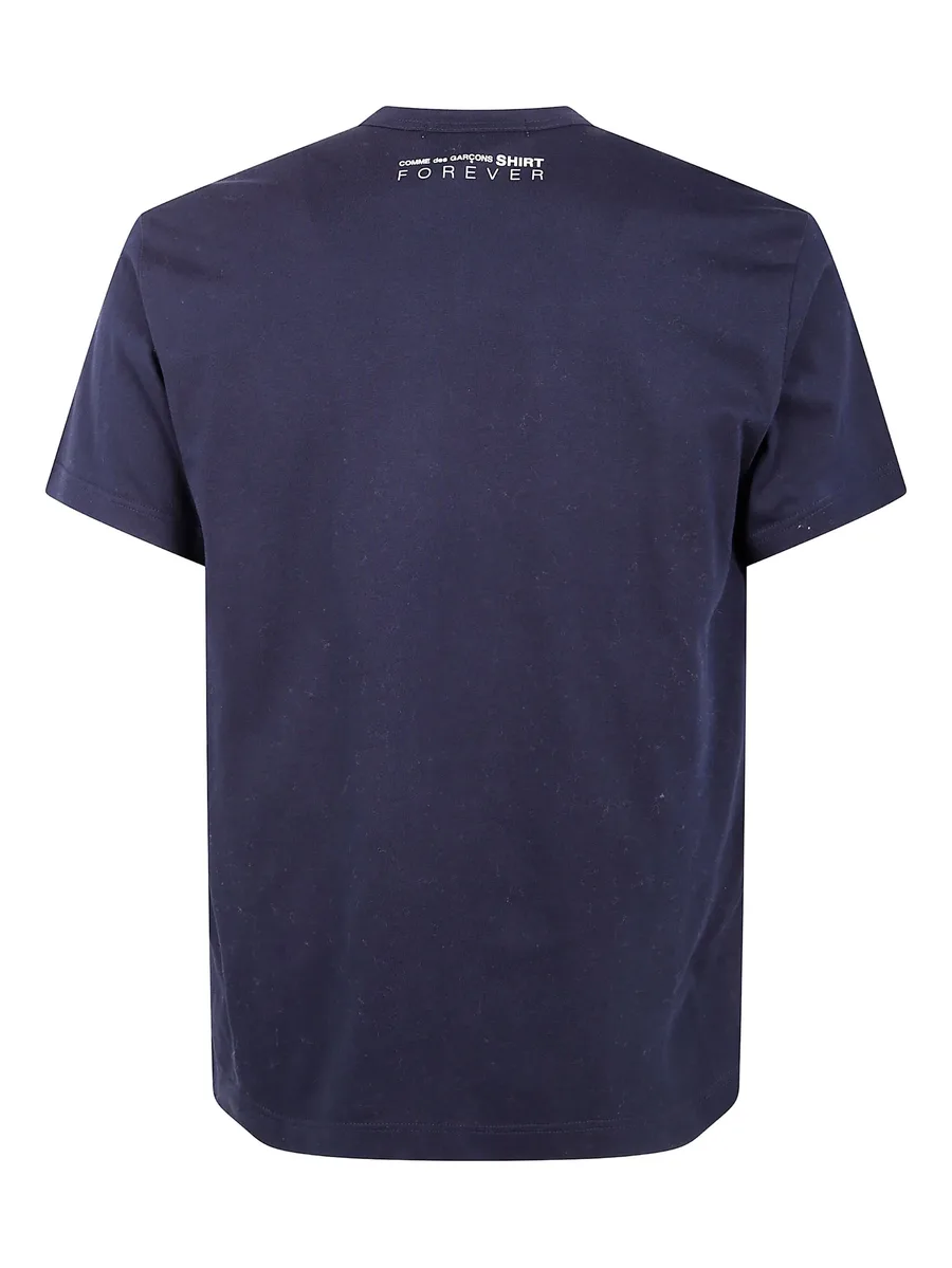 back-logo cotton T-shirt 3