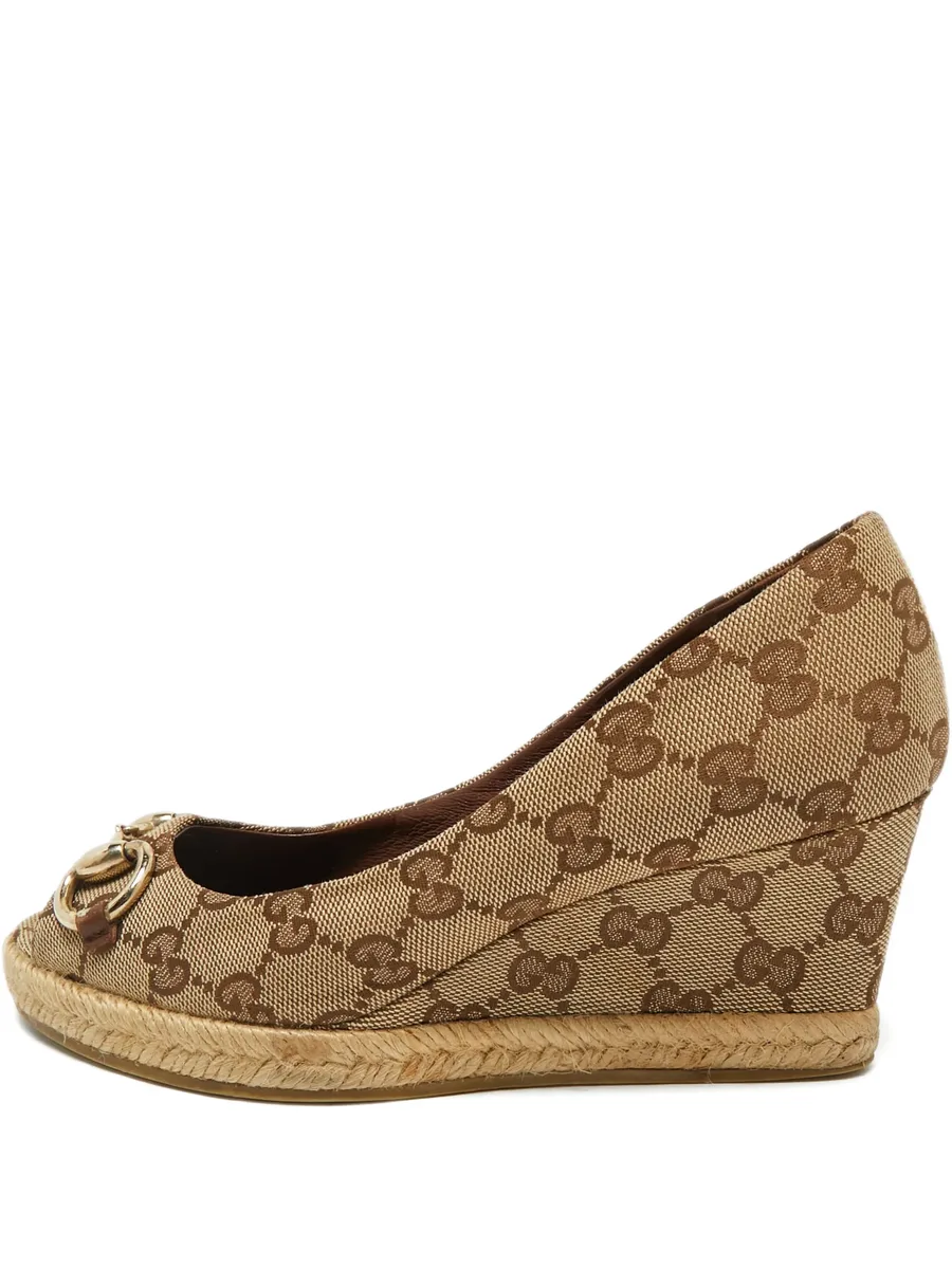 canvas horsebit espadrille pumps 1