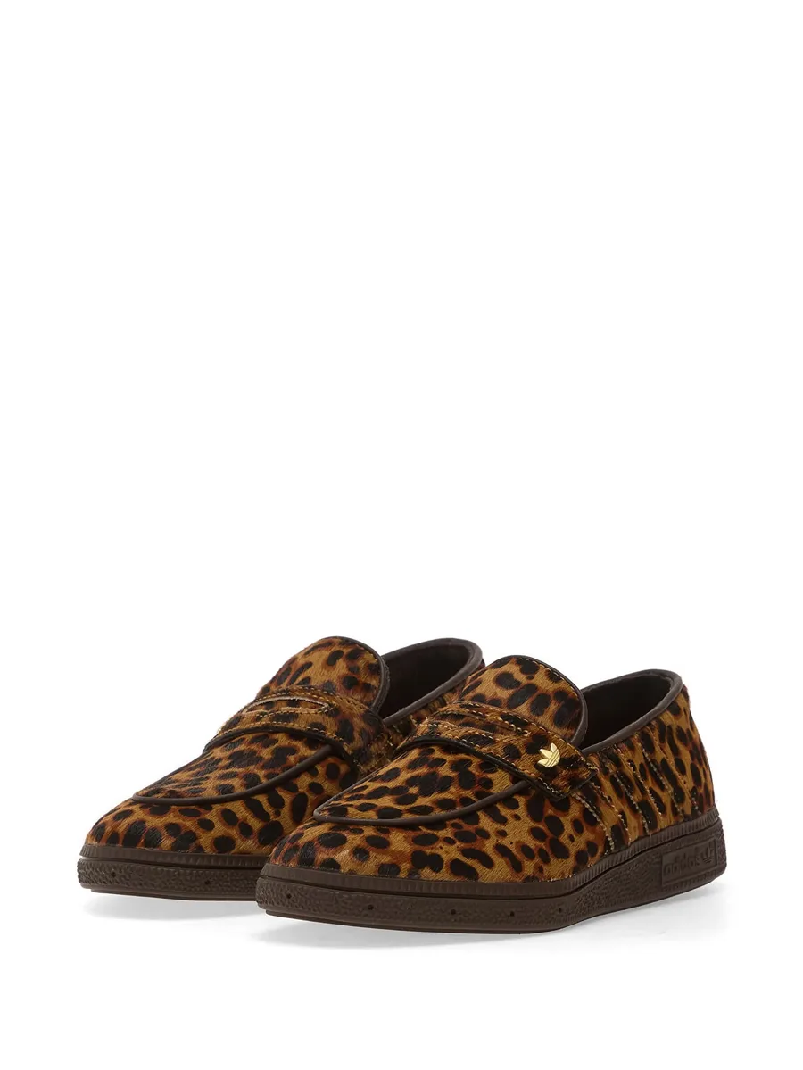 Handball Spezial leopard-print leather loafers 4