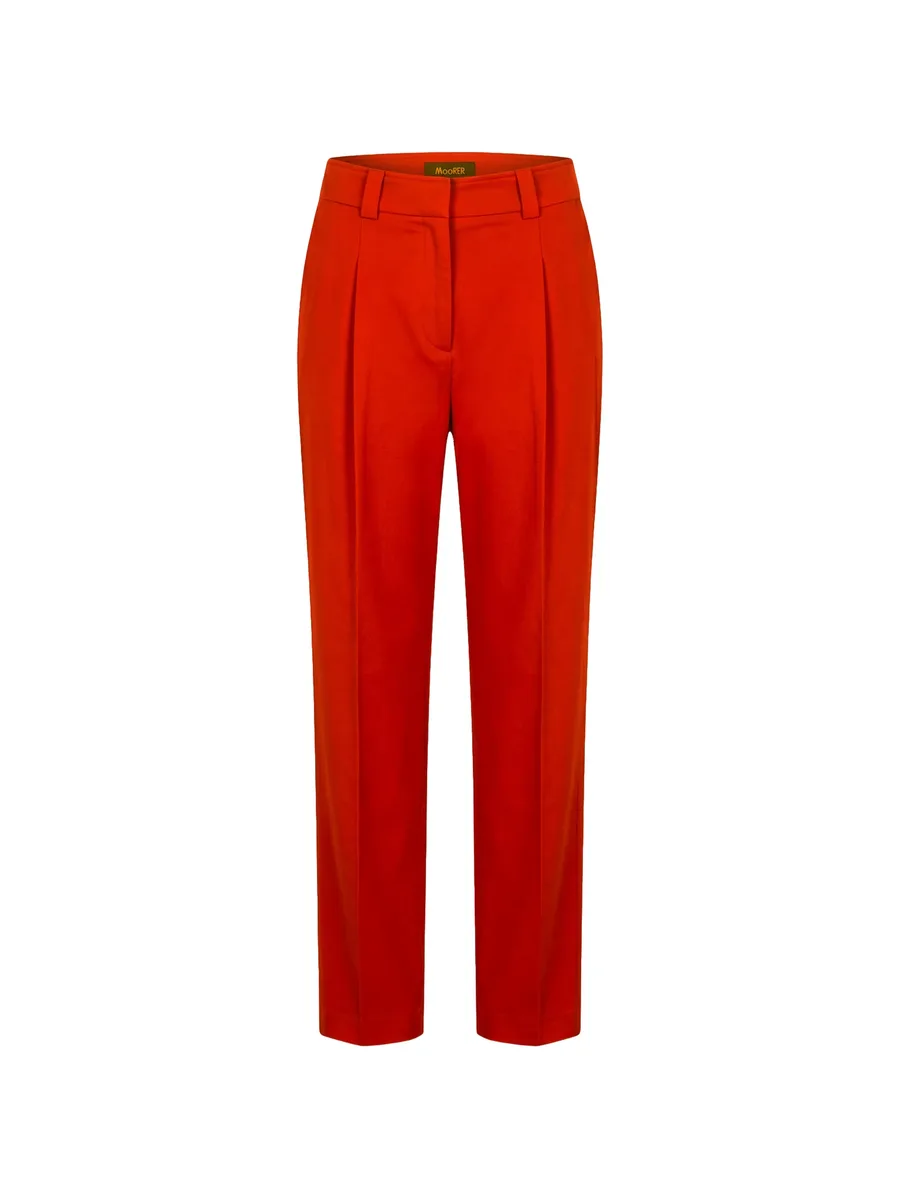 pleated straight-leg trousers 1