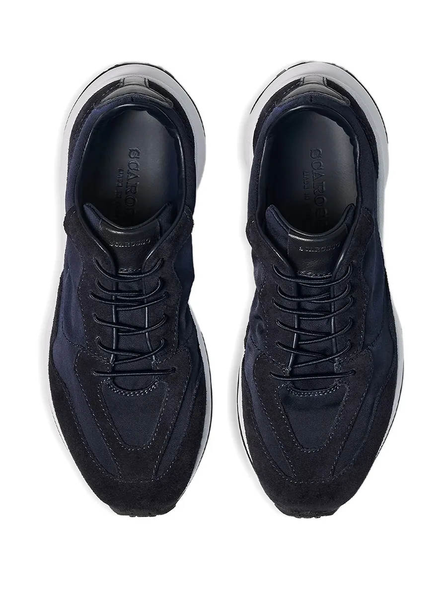 lace-up suede trainers 8