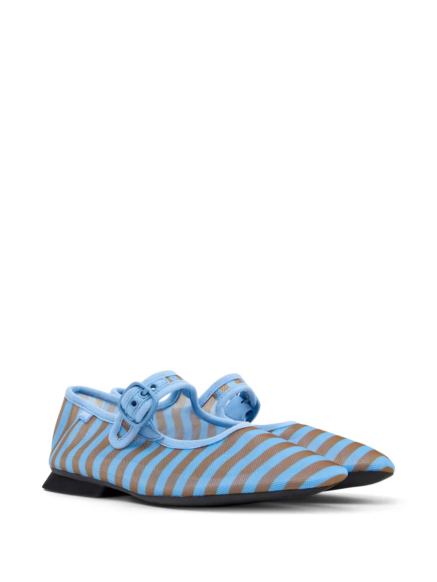 Casi Myra striped buckle ballet flats 3