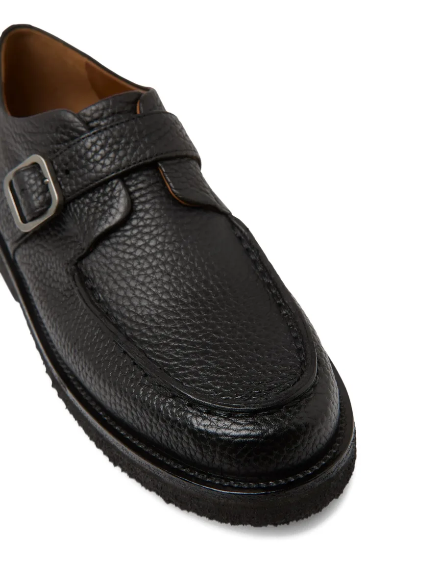 buckled pebbled loafers 8