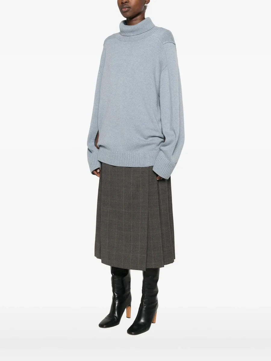 split-sleeve high-neck sweater 3