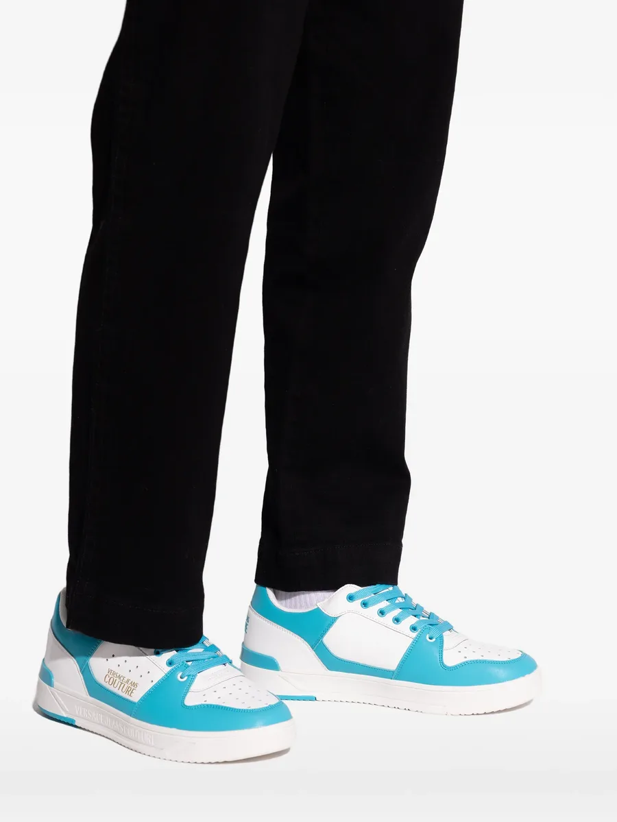 leather logo sneakers 9