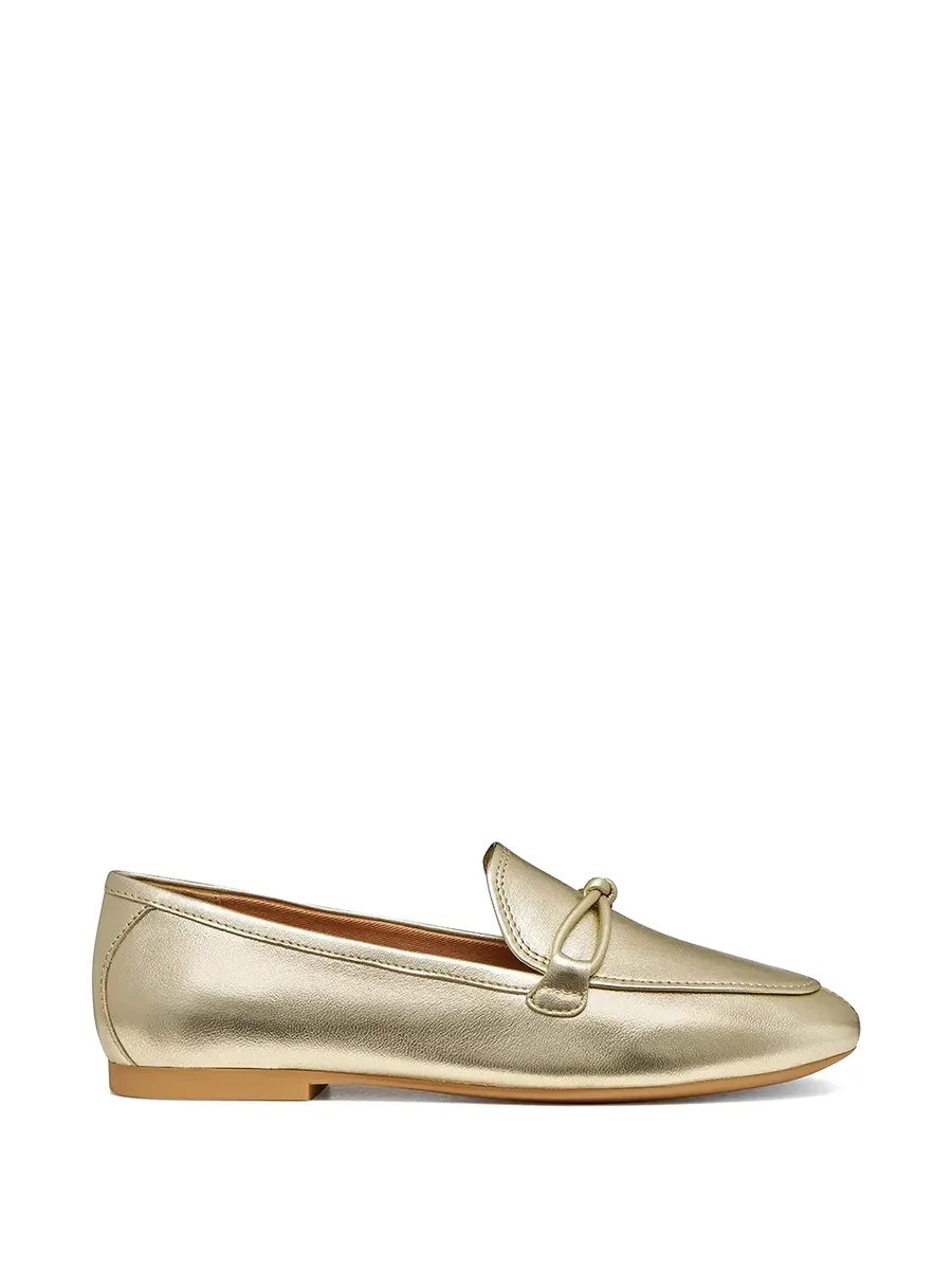 New Palmaria metallic-finish knot-detail loafers 1