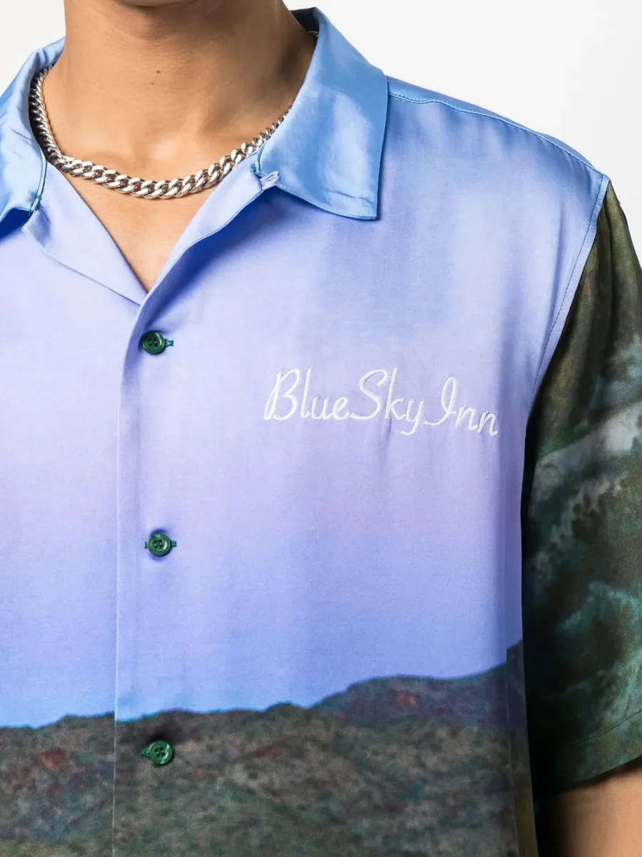 logo-embroidered shirt 10