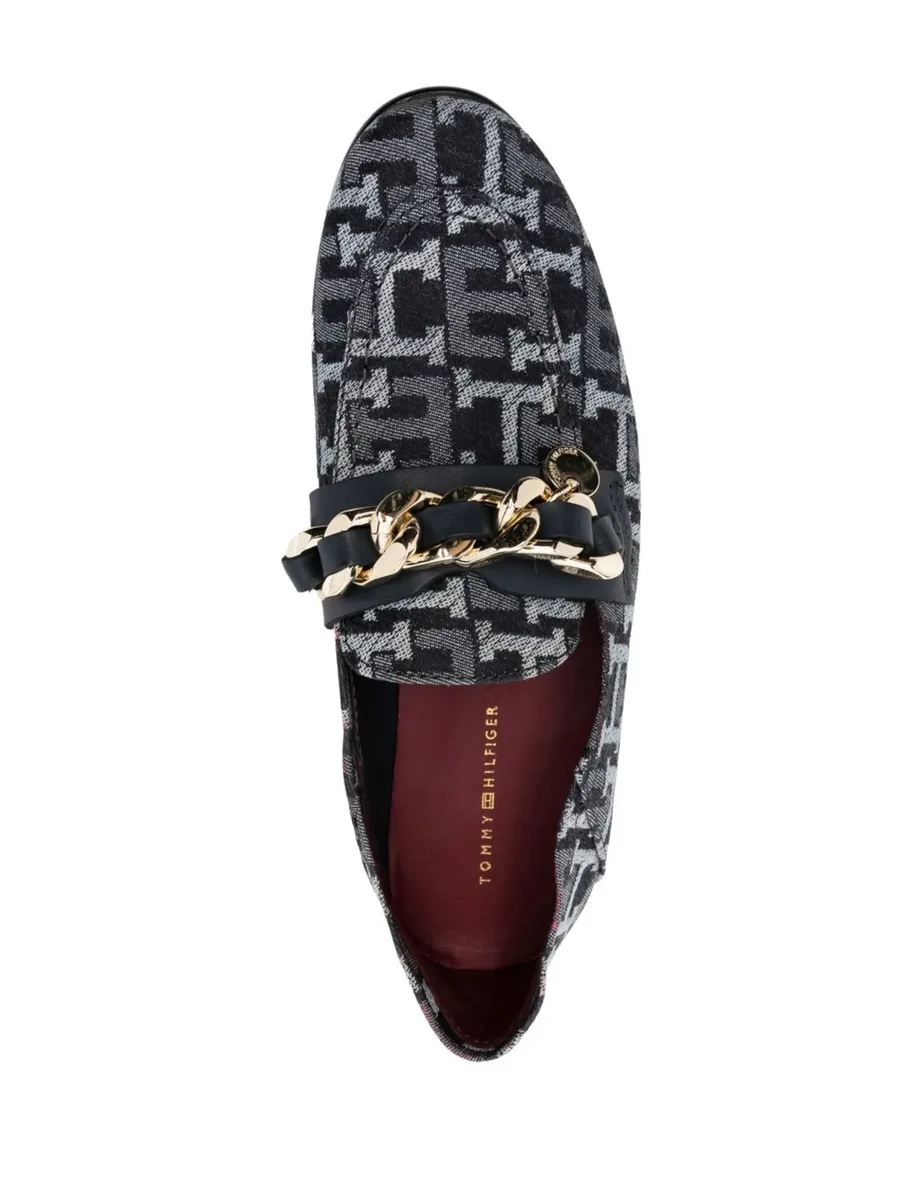 logo-jacquard loafers 7