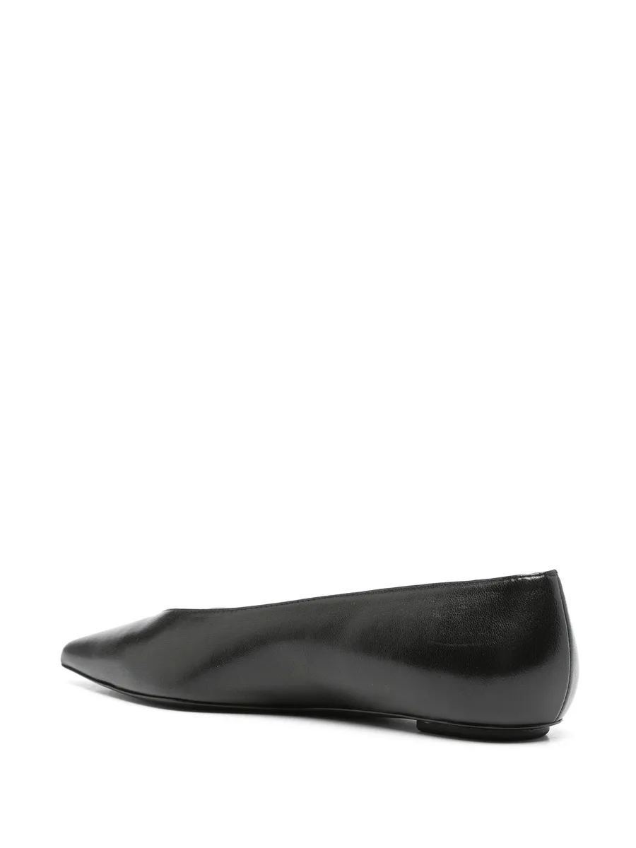 pointed-toe leather ballerinas 5