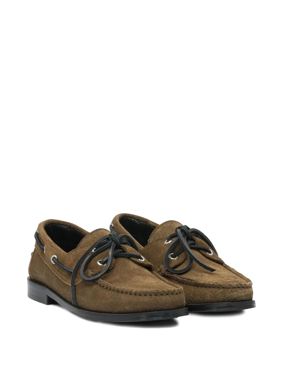 Harris suede leather lace-up loafers 3