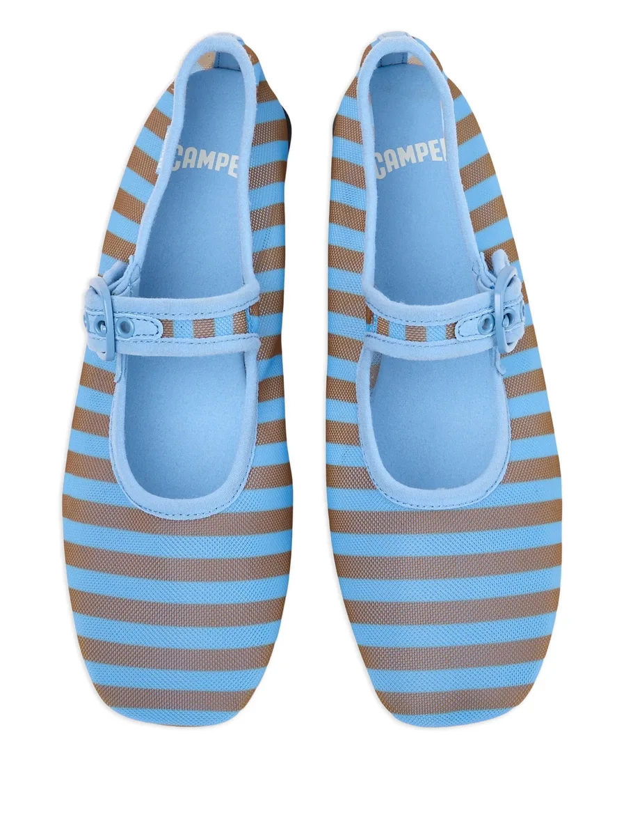 Casi Myra striped buckle ballet flats 8
