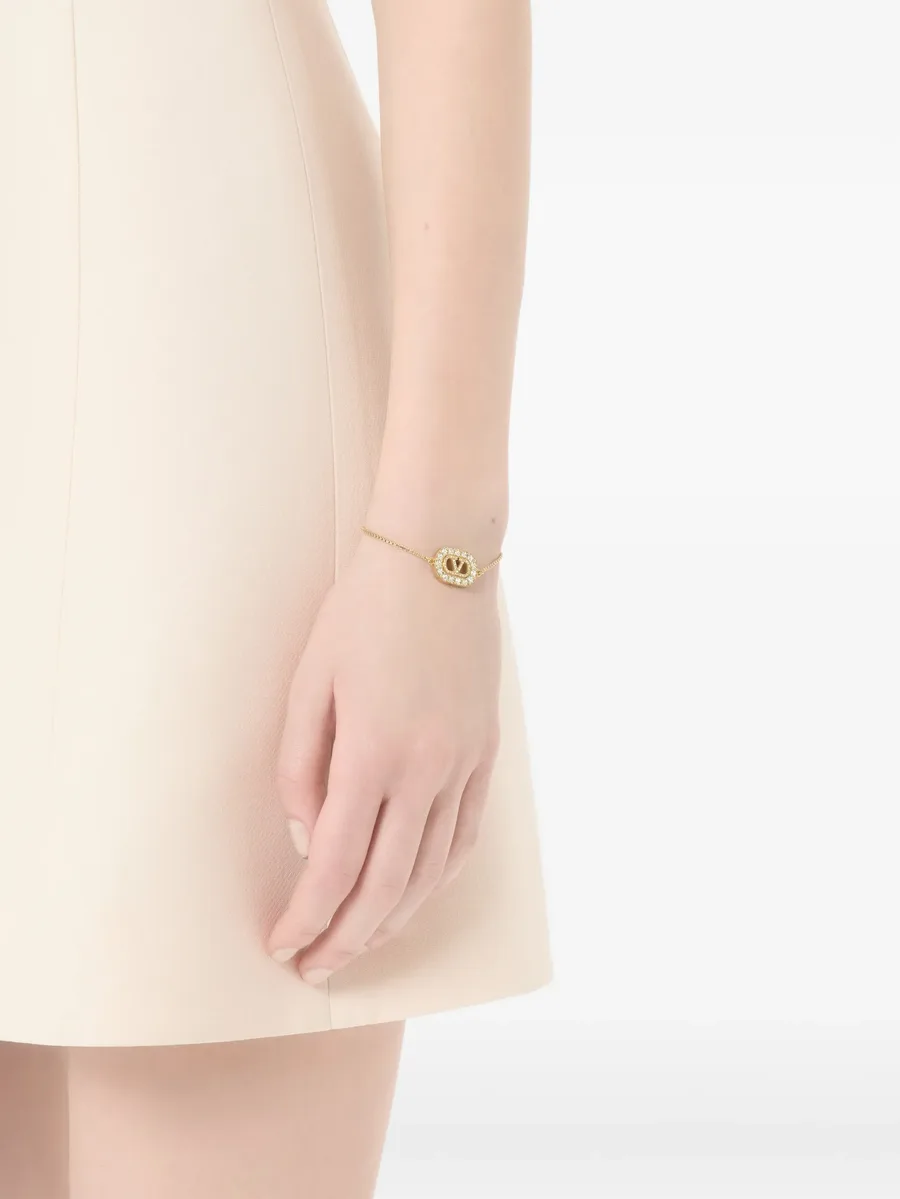 браслет с логотипом VLogo Signature и кристаллами Swarovski 3
