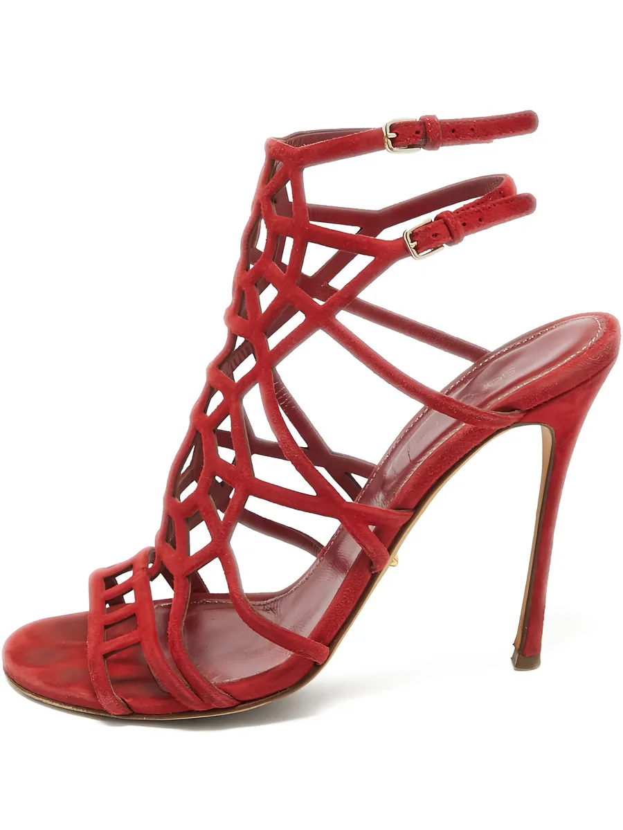 pre-owned 110mm cut-out sandals 1