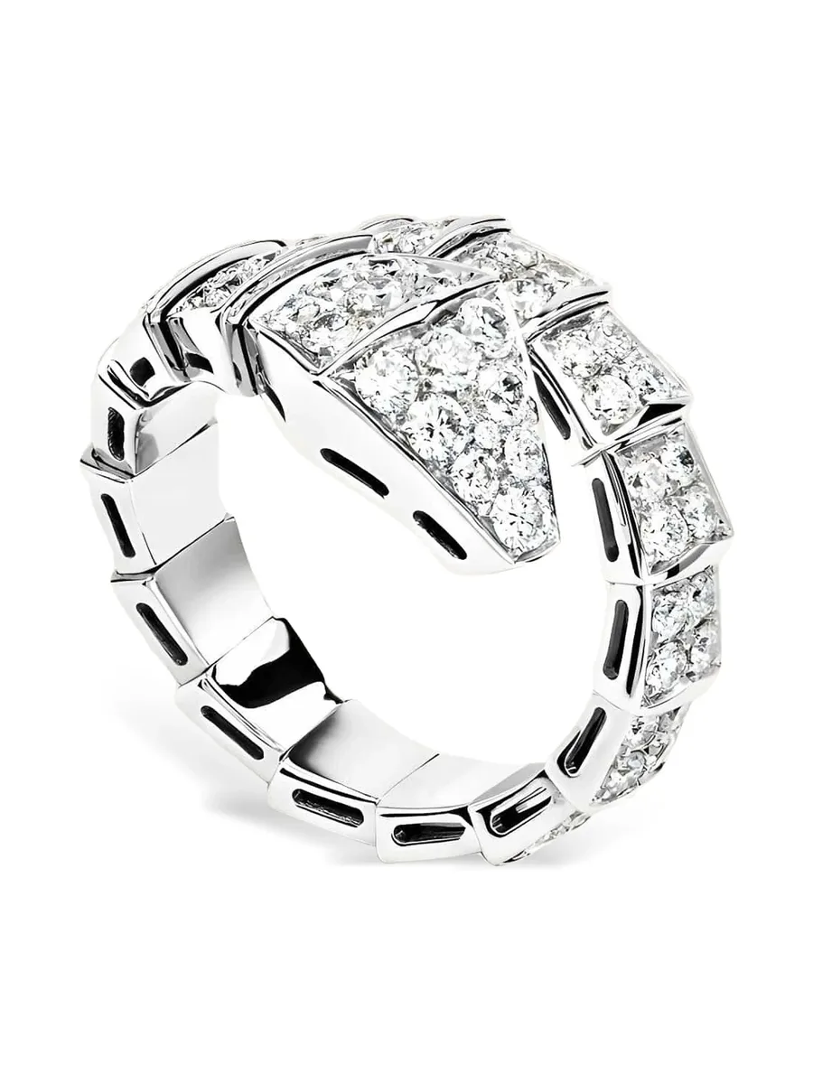 кольцо Serpenti Viper из розового золота с бриллиантами 3