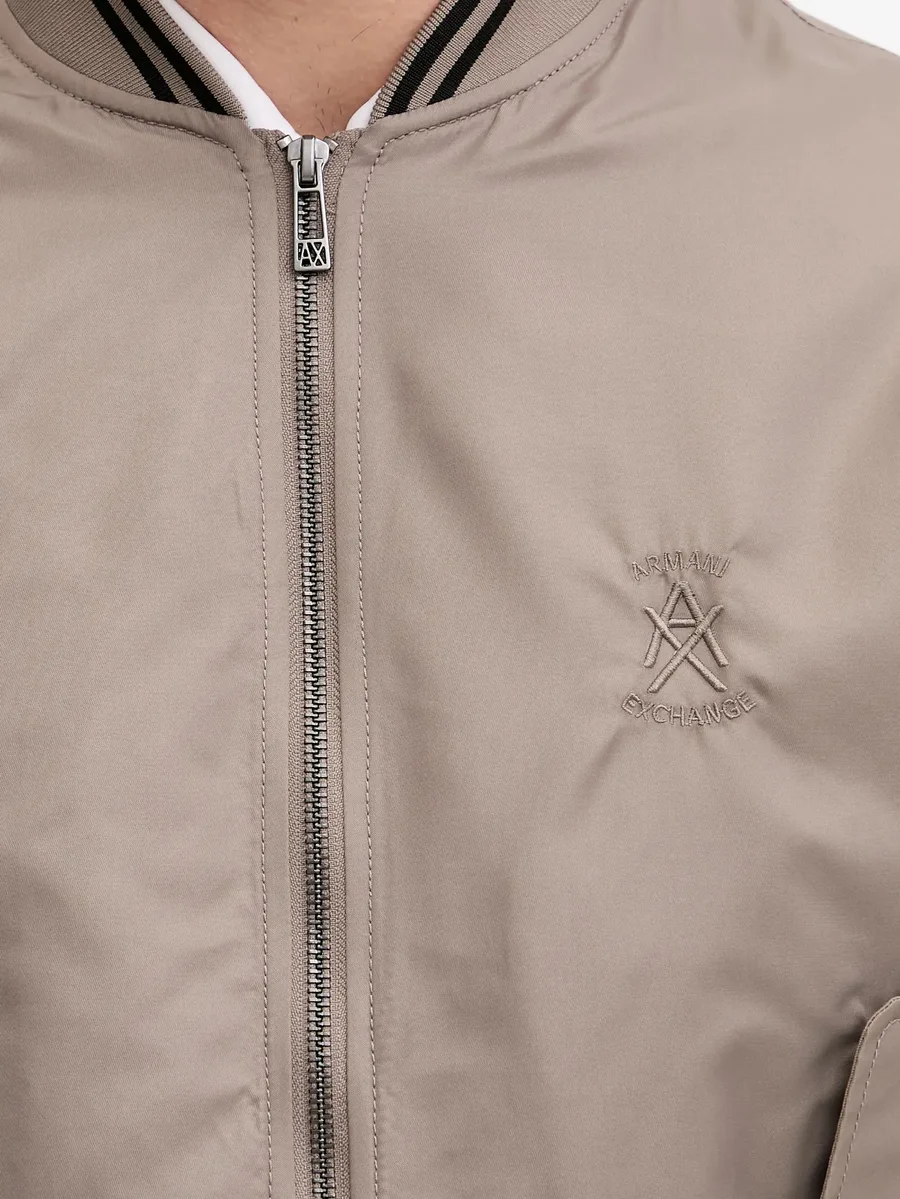 logo-embroidered bomber jacket 9