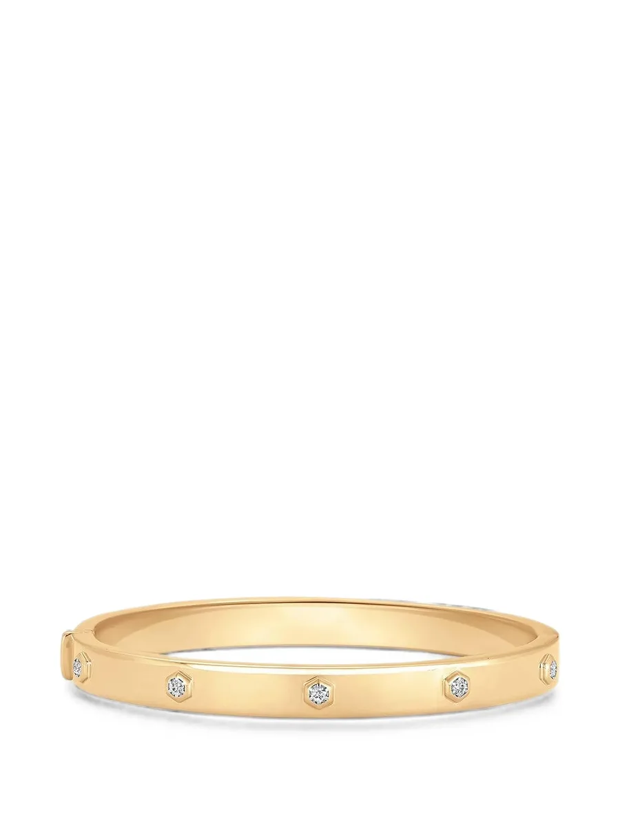 Honey Comb diamond bangle bracelet 1