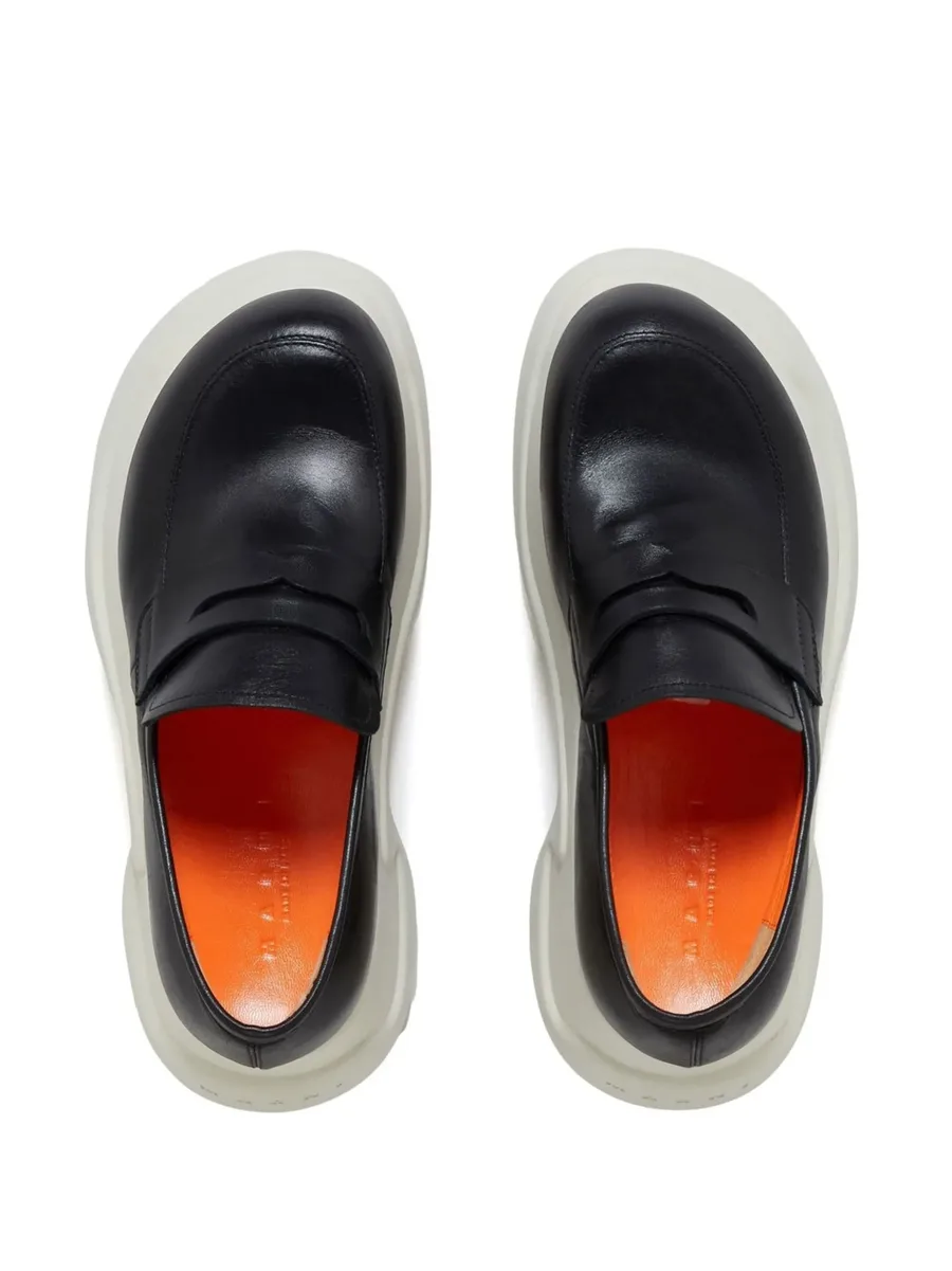 platform leather mocassin loafers 8