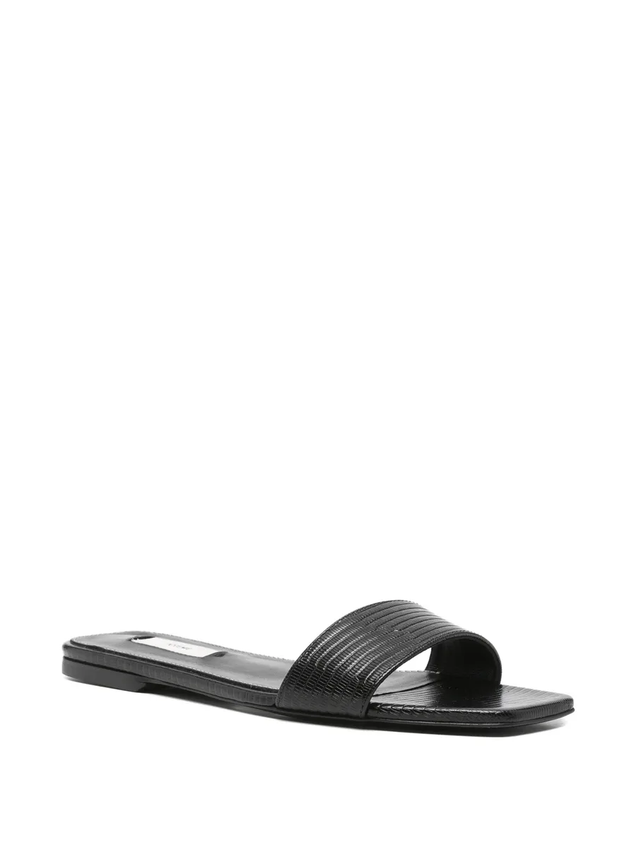 lizard-embossed bandeau sandals 4
