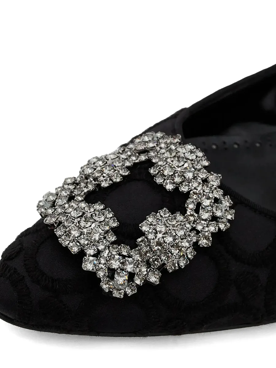 Hangisi Flat crystal-buckle ballet flats 7