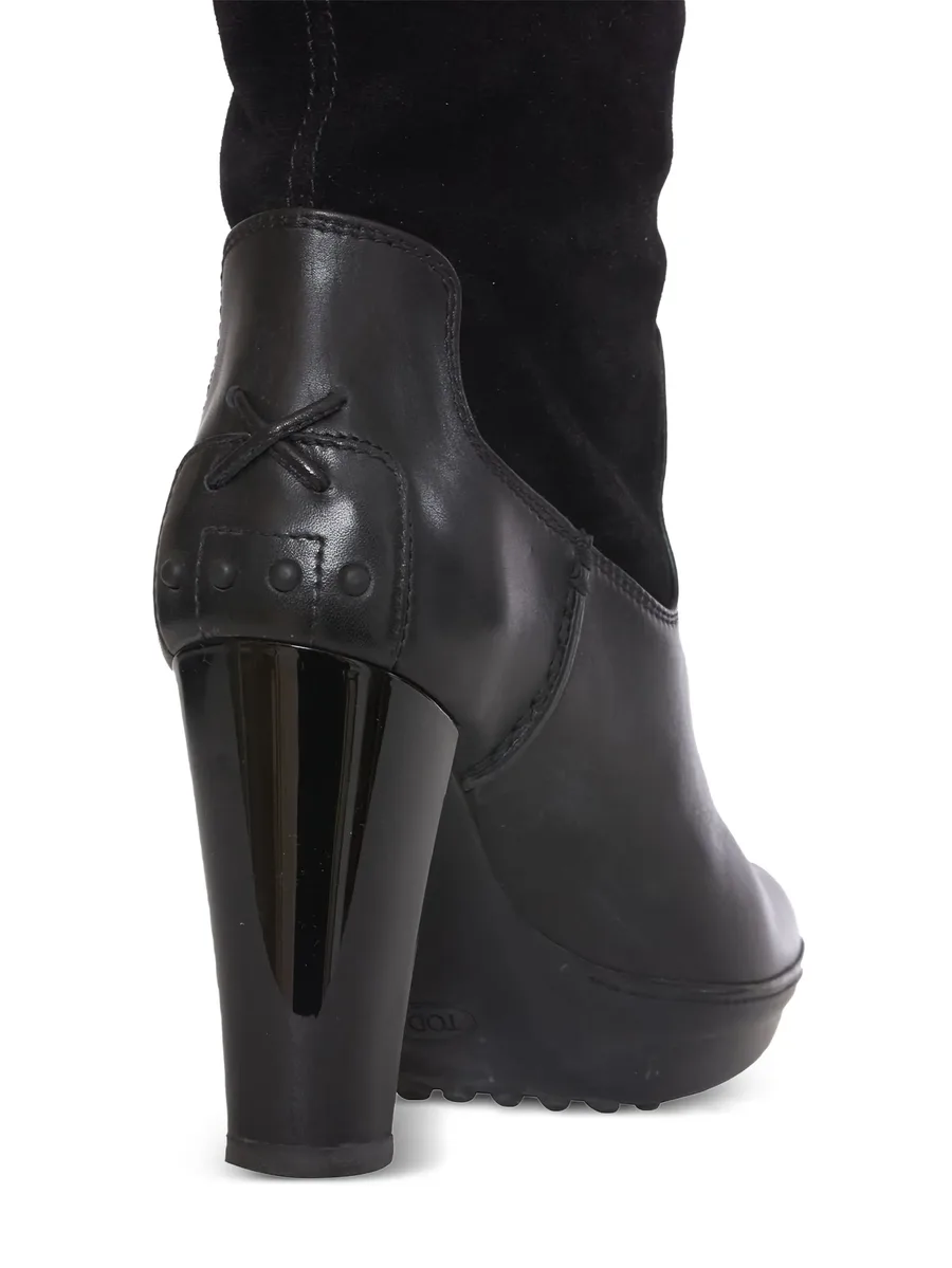 pre-owned 100mm leather boots 11