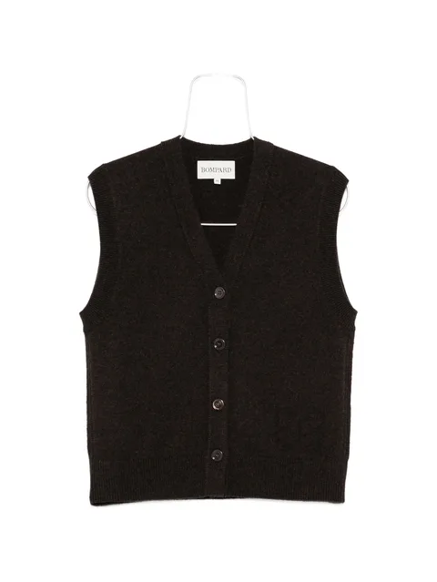 V-neck sleeveless cardigan
