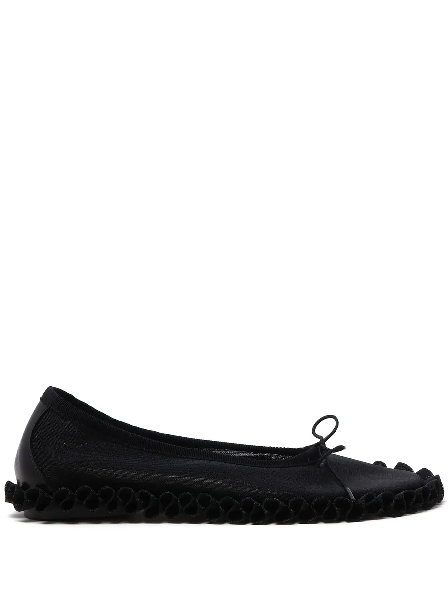 ruffled-detail ballet flats 1