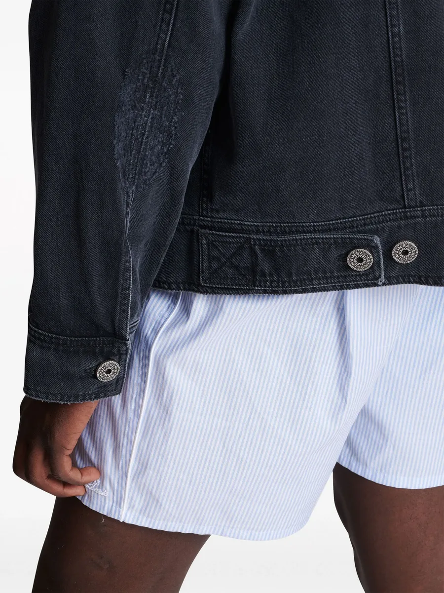 ripped-detail denim jacket 11