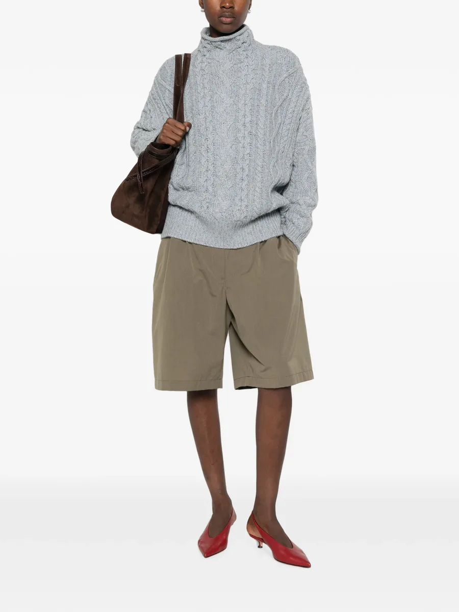 cable-stitch high-neck sweater 2