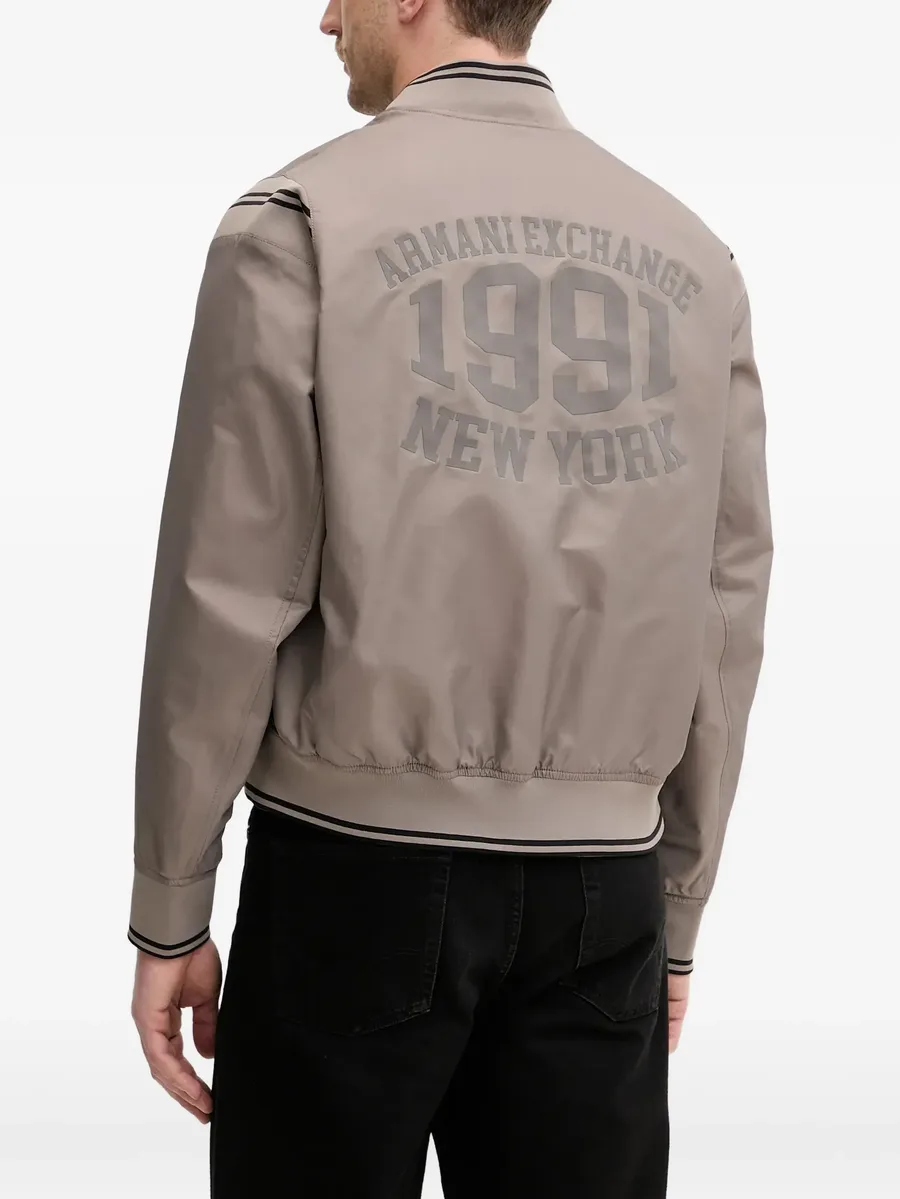 logo-embroidered bomber jacket 5