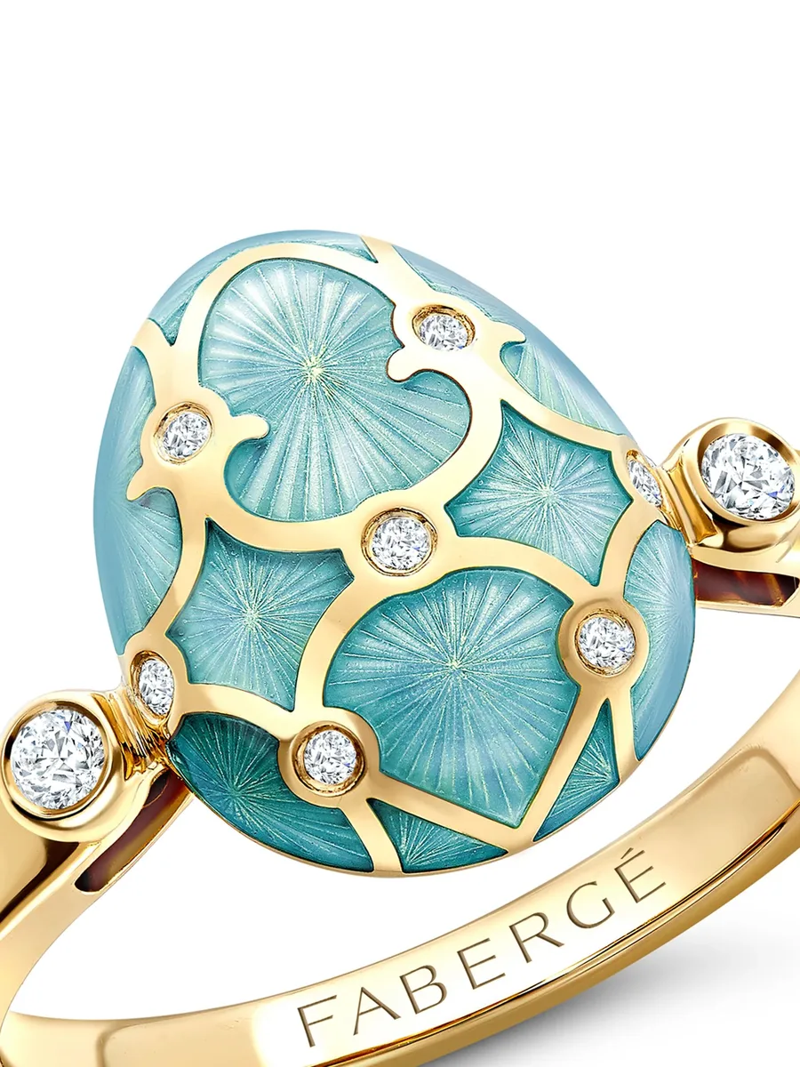 кольцо Heritage Egg из желтого золота с бриллиантами 3
