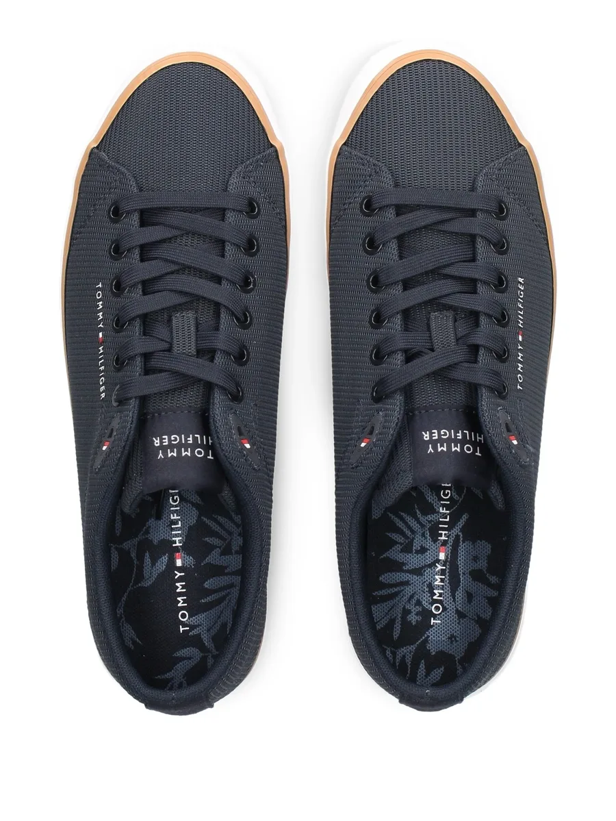 textured lace-up sneakers 6