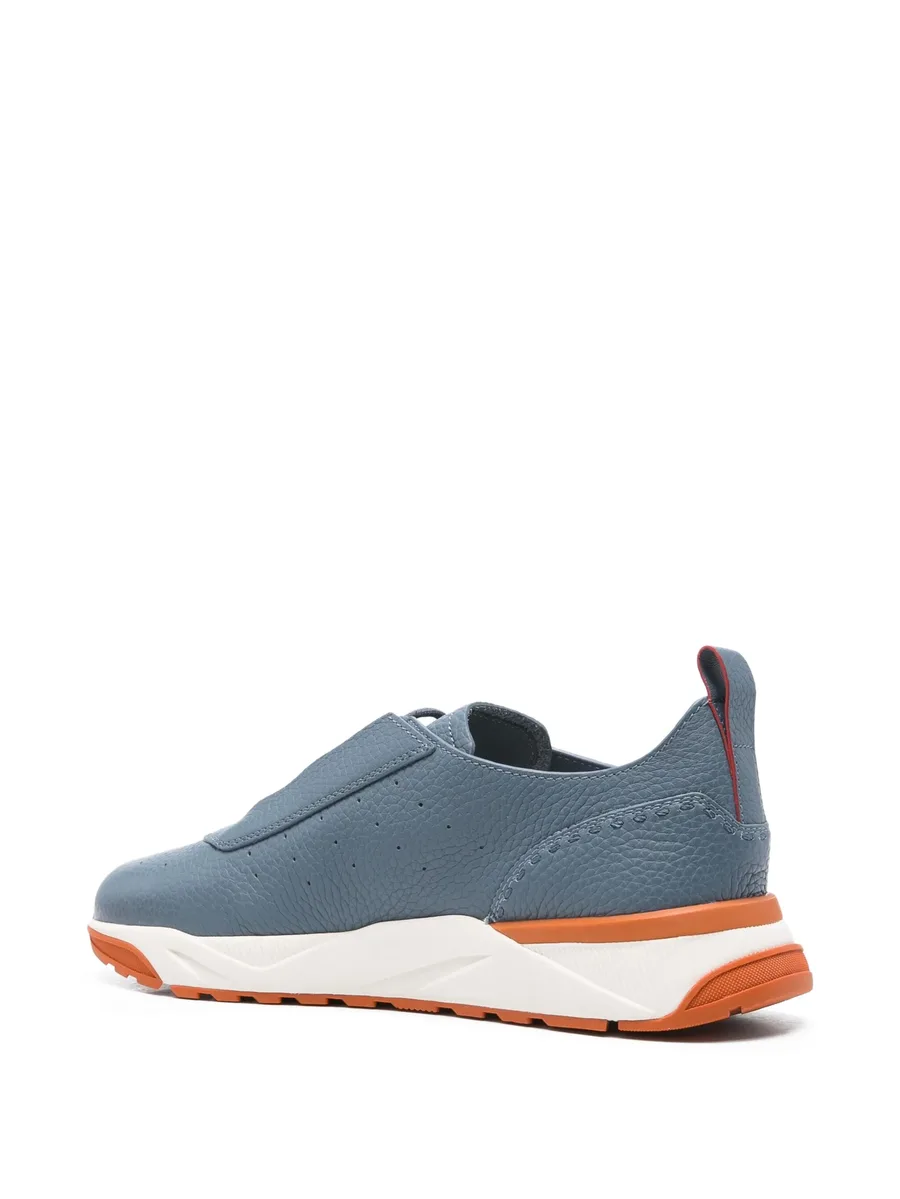 perforated-design leather sneakers 6