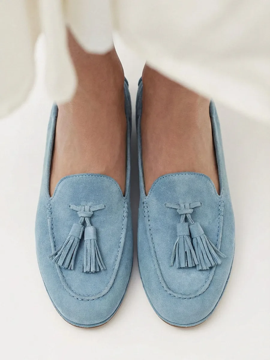 Anais tassels suede loafers 7