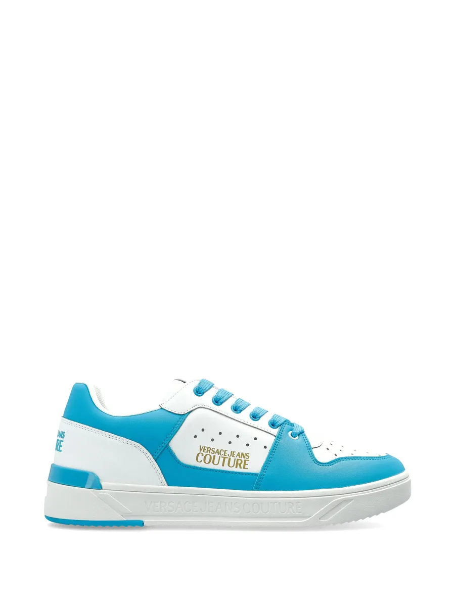 leather logo sneakers 2