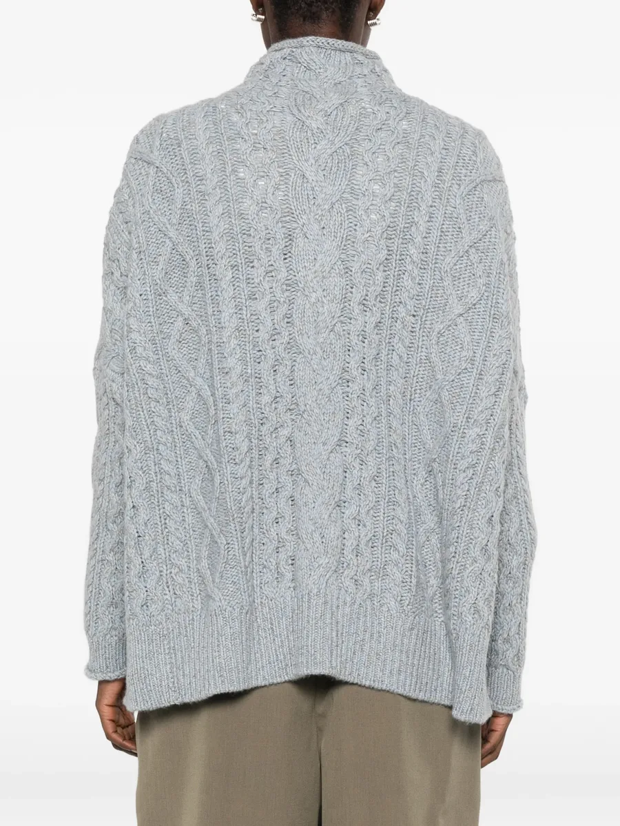 cable-stitch high-neck sweater 4