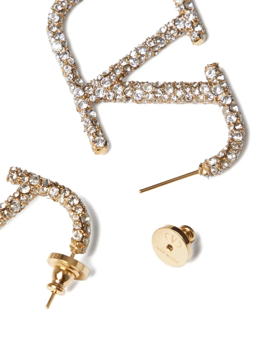 серьги с логотипом VLogo Signature и кристаллами Swarovski 6