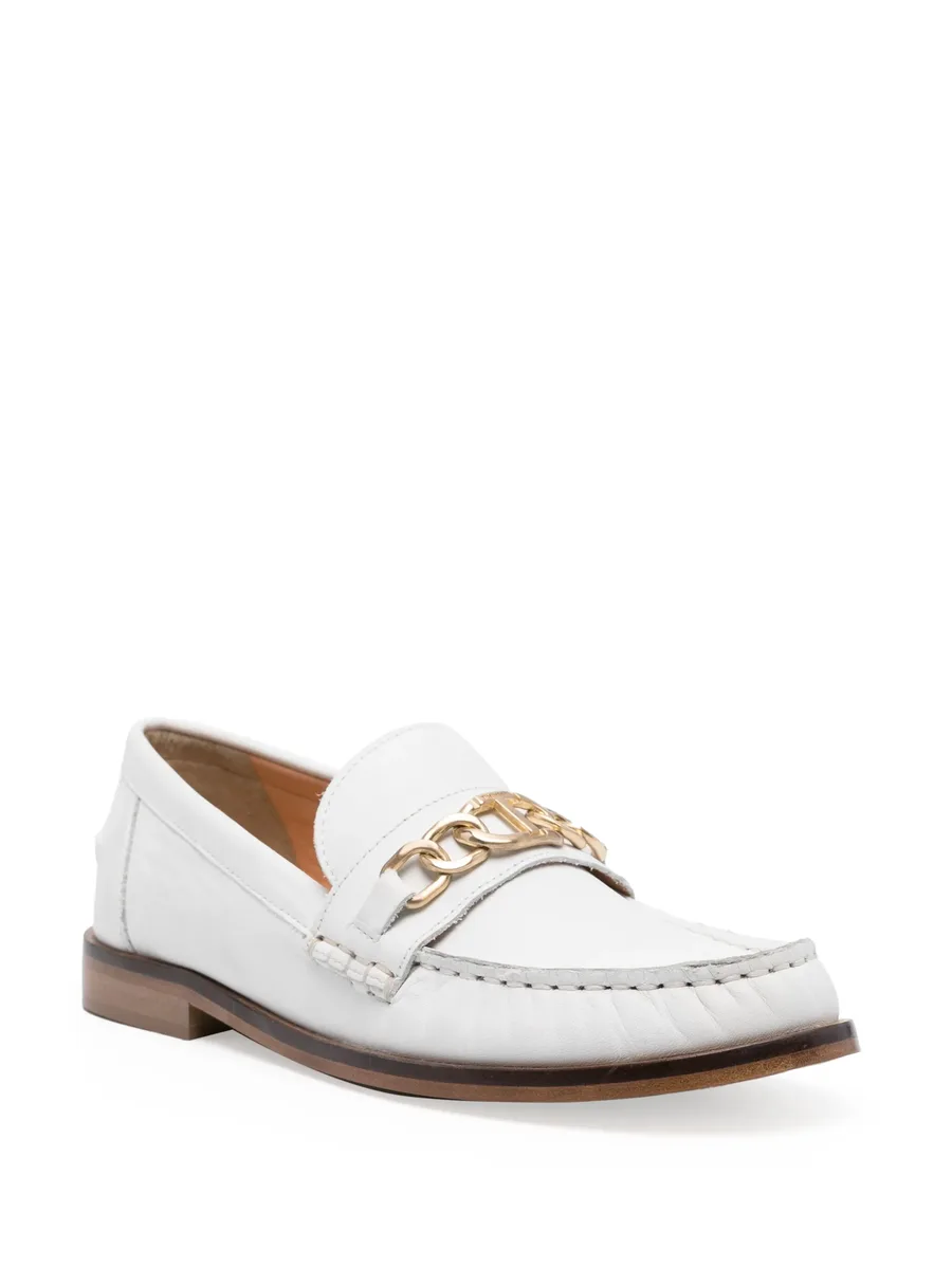 chain-detail leather loafers 3