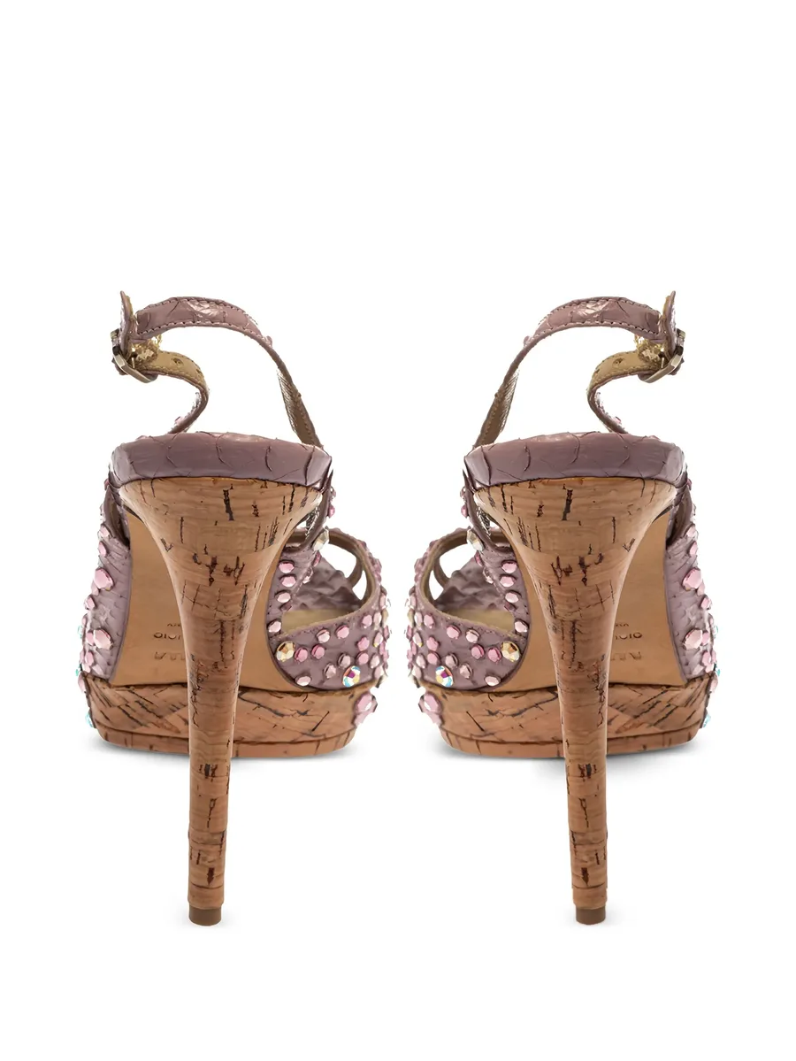125mm crystal-embellished slingback sandals 5
