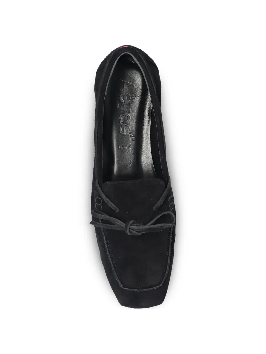 bow-detail suede loafers 7