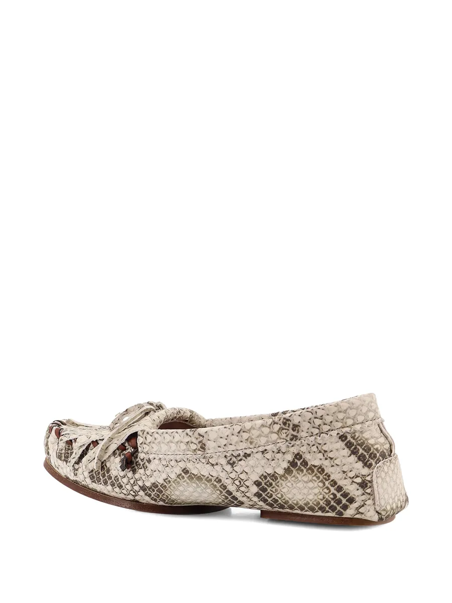 embossed-leather loafers 5