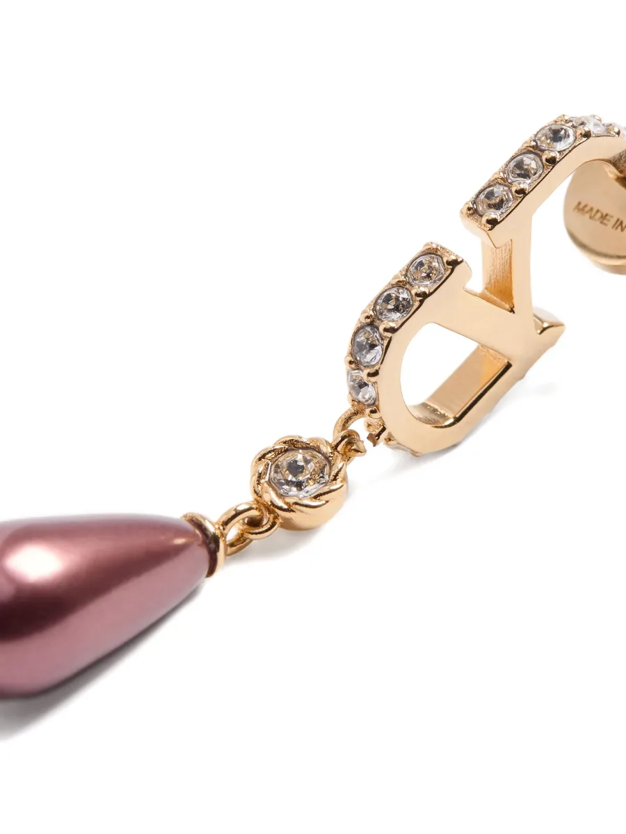 серьги с логотипом VLogo Signature и кристаллами Swarovski 8