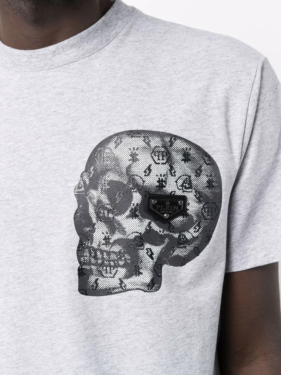 skull-print cotton-blend T-shirt 12
