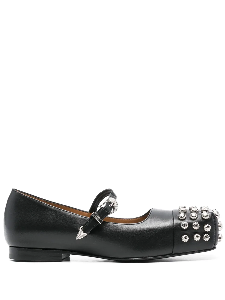 stud-detail ballet flats 1