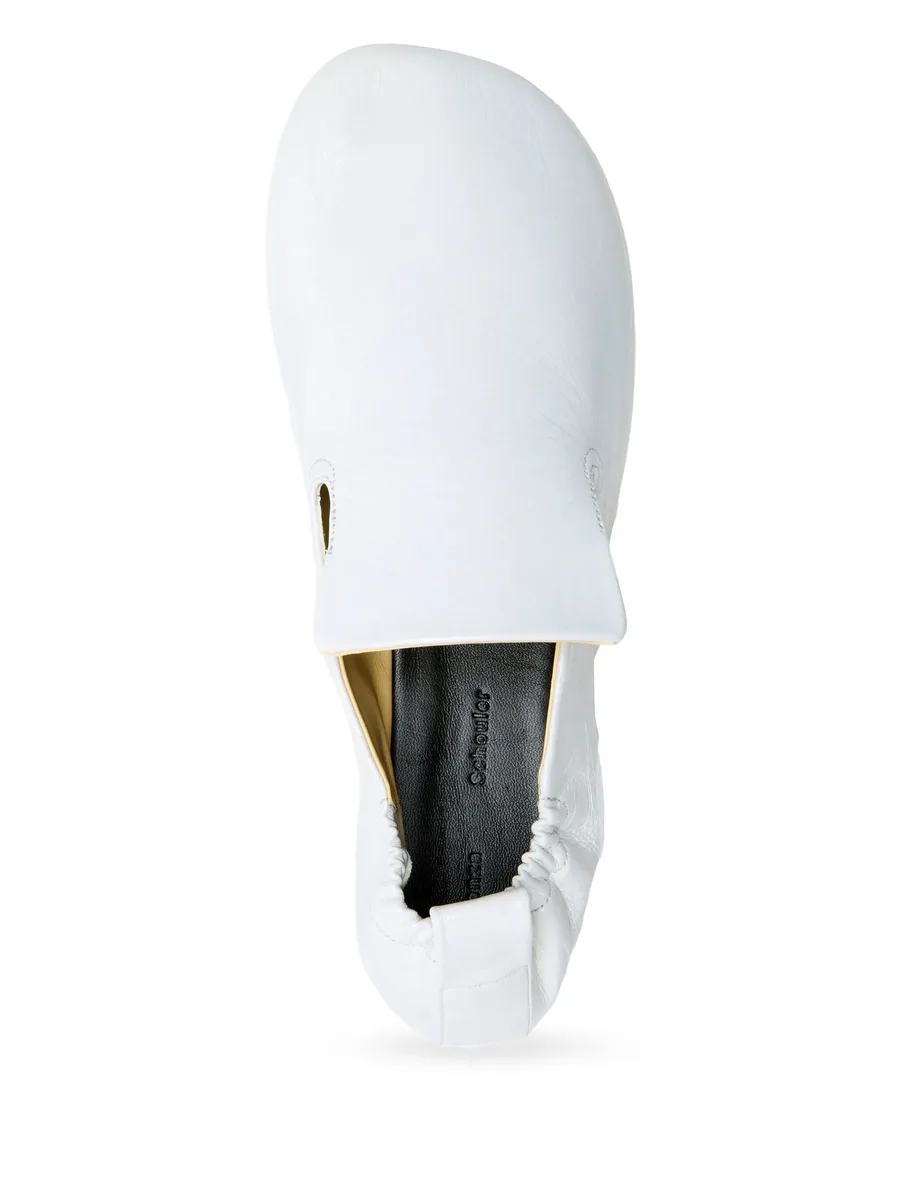 ruched leather loafers 7